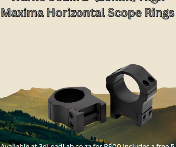 Warne 502M 1″(25mm) High Maxima Horizontal Scope Rings